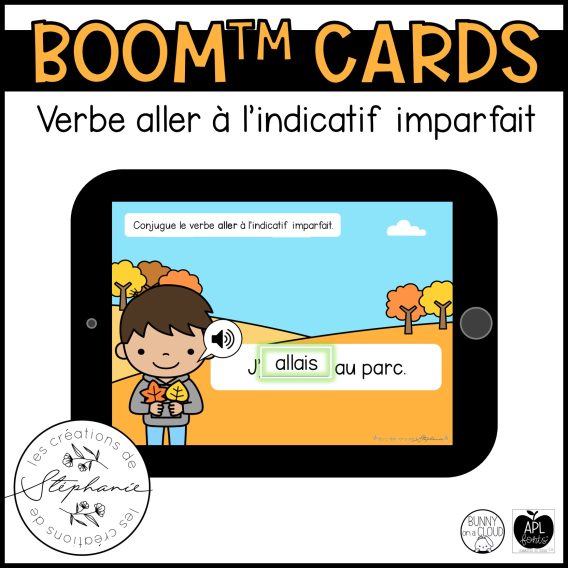 Cartes BOOM™ Verbe aller à l'indicatif imparfait