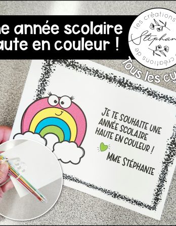 Étiquettes "Une année scolaire haute en couleur"