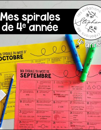 Mes spirales de 4e année