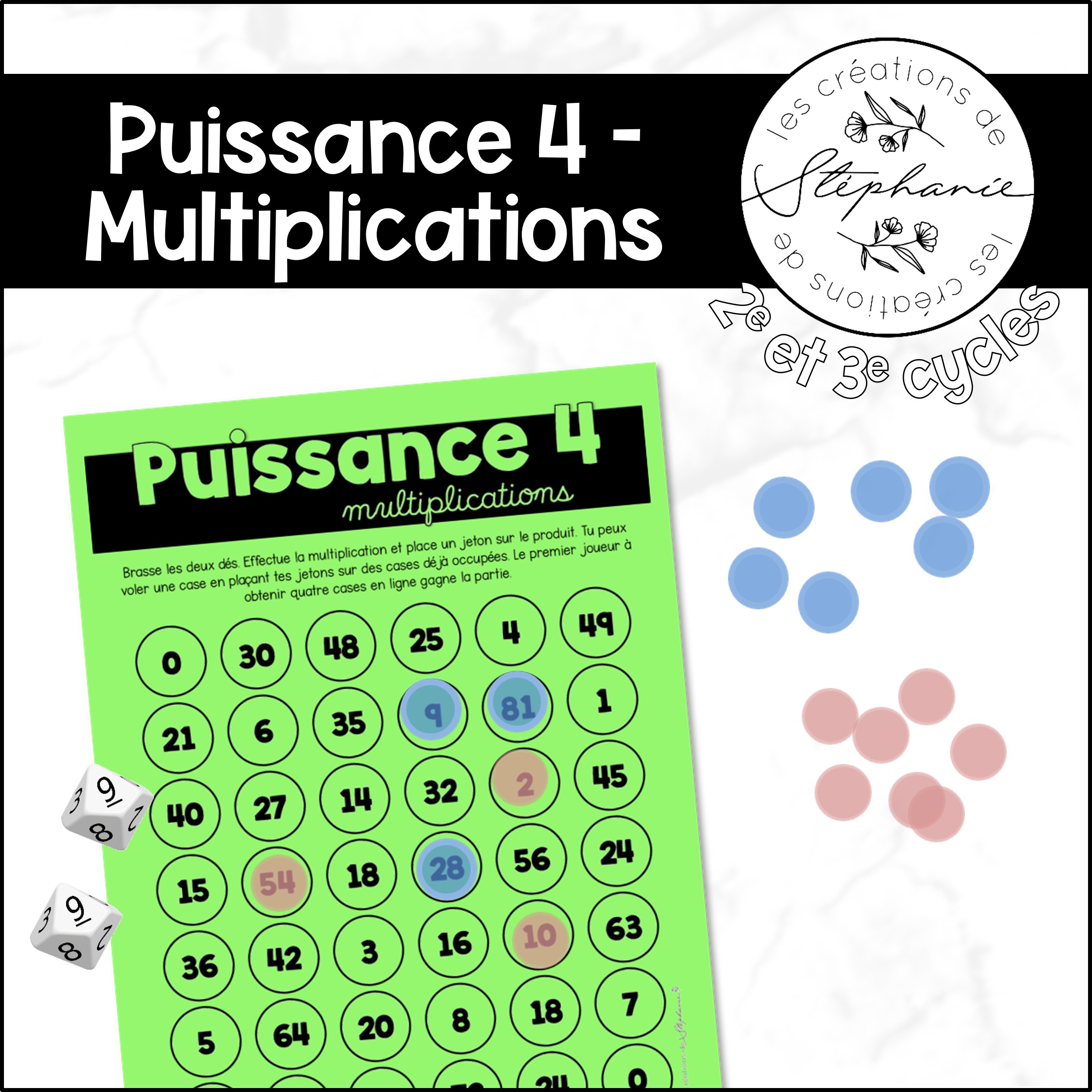 Jeu Puissance 4 - Multiplications